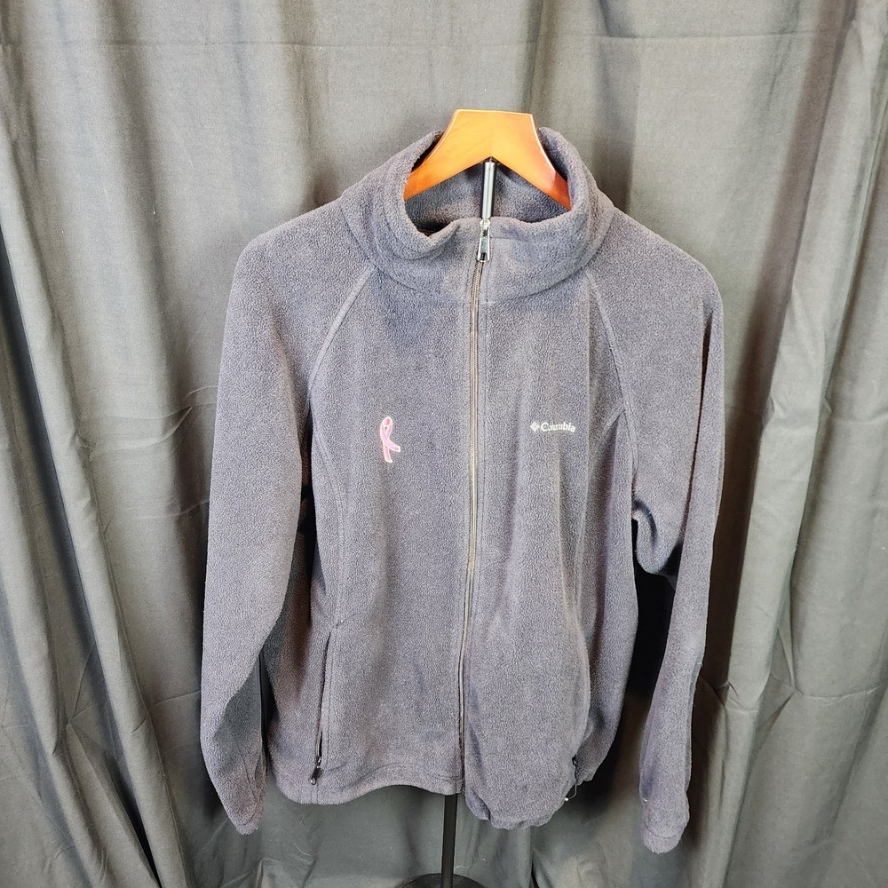 Columbia Women's fleece full-zip jacket with a Breast Cancer Awareness ribbon...